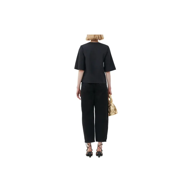 GANNI Cut out Poplin Blouse-2