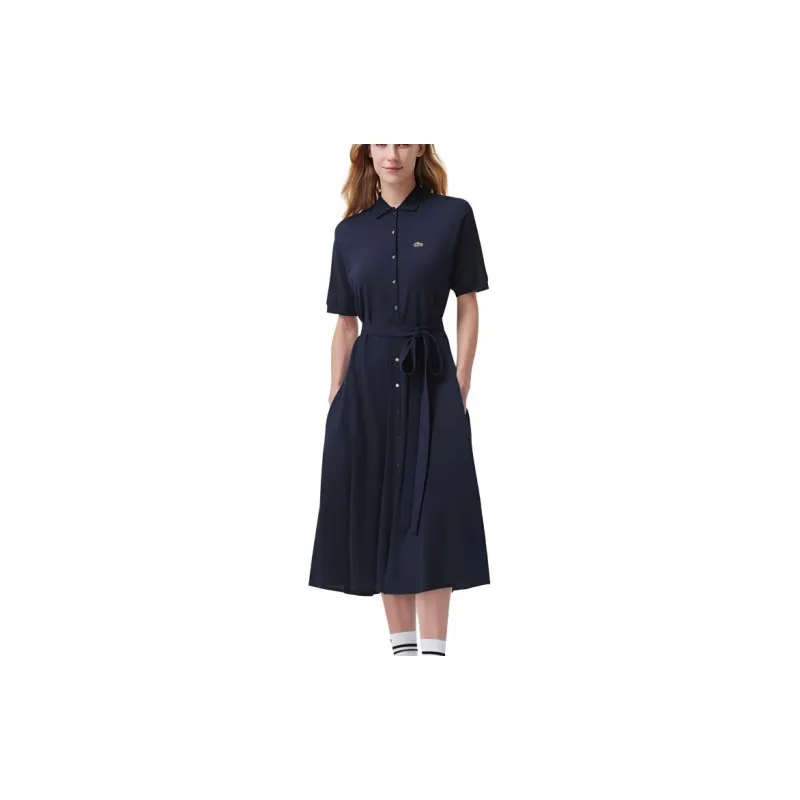 LACOSTE Mini piqué Polo Dress-3
