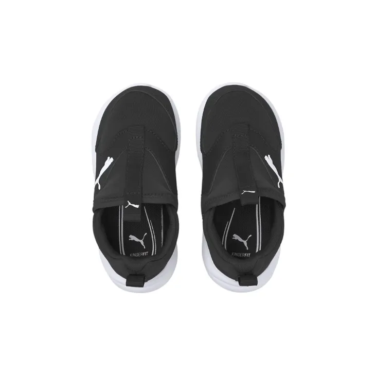PUMA Fun Racer Cushioning, Wear Resistant Low Top Toddler Shoes Black White Infant And Toddler-2