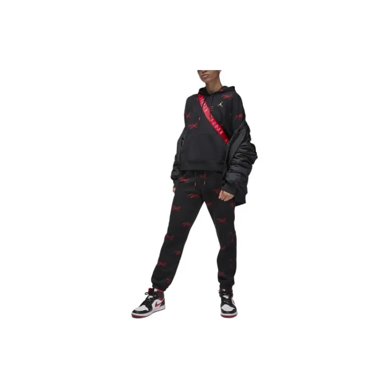 Jordan Brooklyn Fleece Knitted Sports Pants Women's Black-2