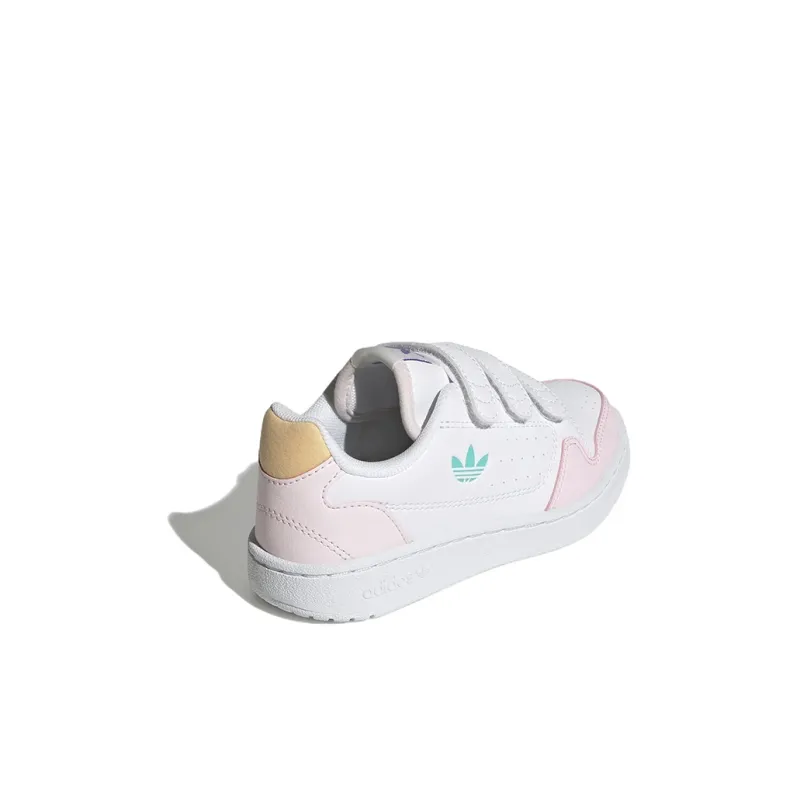Adidas Originals NY 90 Anti Slip Wear Resistant Low Top Kids' Skateboarding Shoes White Children Aged 3 7 Years Old-3
