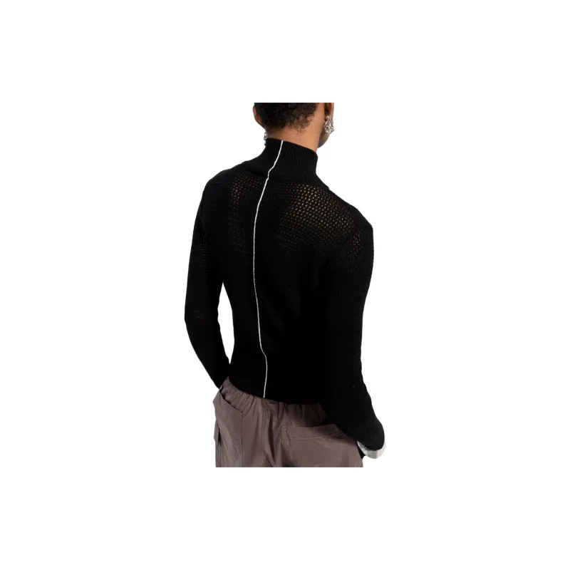 There Was One Open-knit Zip-up Cardigan-3
