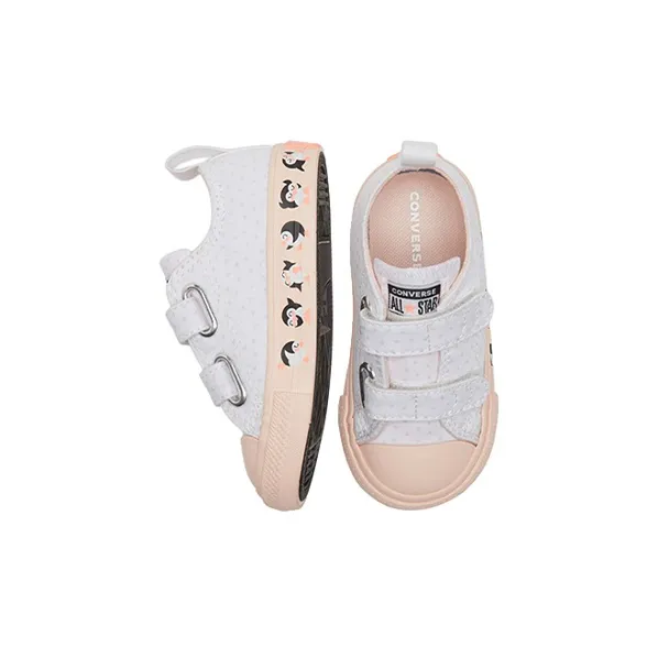 Converse Chuck Taylor All Star 1V Anti-Slip Wear-Resistant Low-Top Toddler Shoes White Infant And Toddler-3