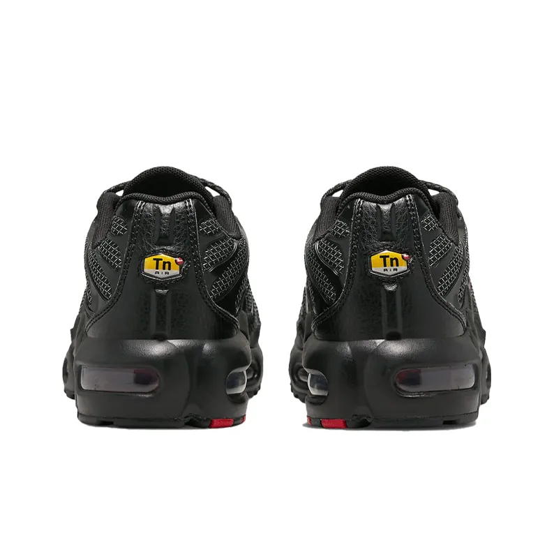 Nike Air Max Plus Black University Red Reflective Silver GS-4