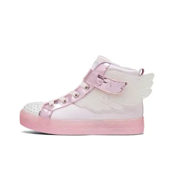 Skechers Shuffle Brights High Top Kids' Skateboarding Shoes Light Pink Teenagers