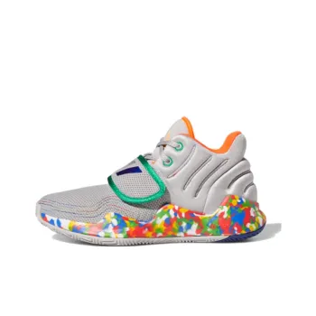 Adidas Deep Threat Anti-Slip And Wear-Resistant Breathable Low-Top Children's Basketball Shoes Teenagers