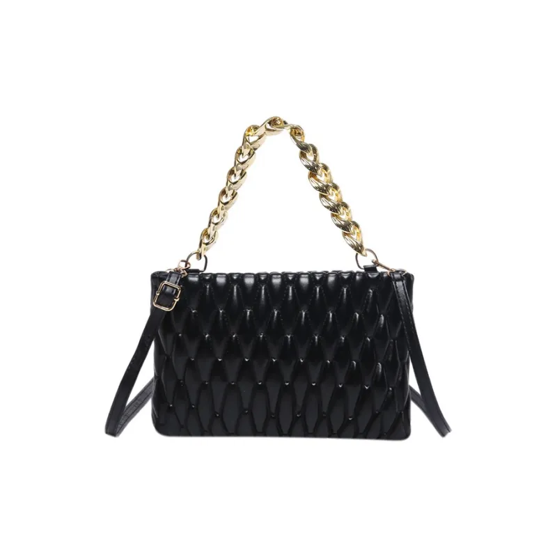 NOMK PU With Synthetic Leather One Shoulder Handbag Women's Black/Red/Brown/White/Gold/Silver-0
