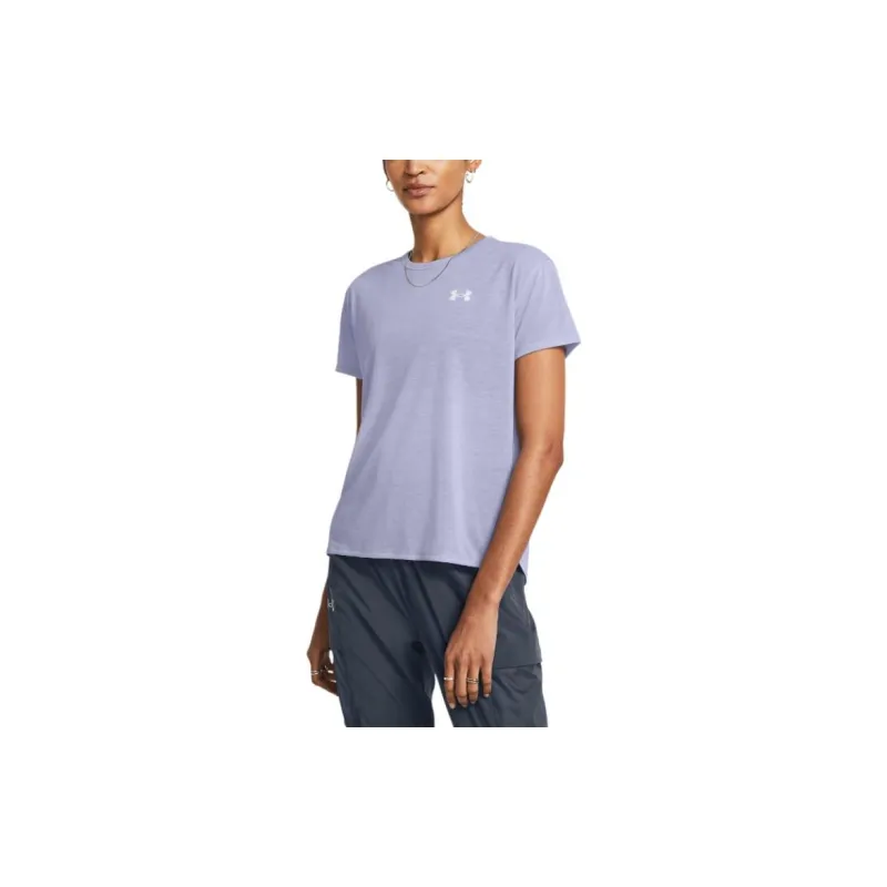 Under Armour Drop Shoulder Sleeve T Shirt Women's Light Blue Purple-2