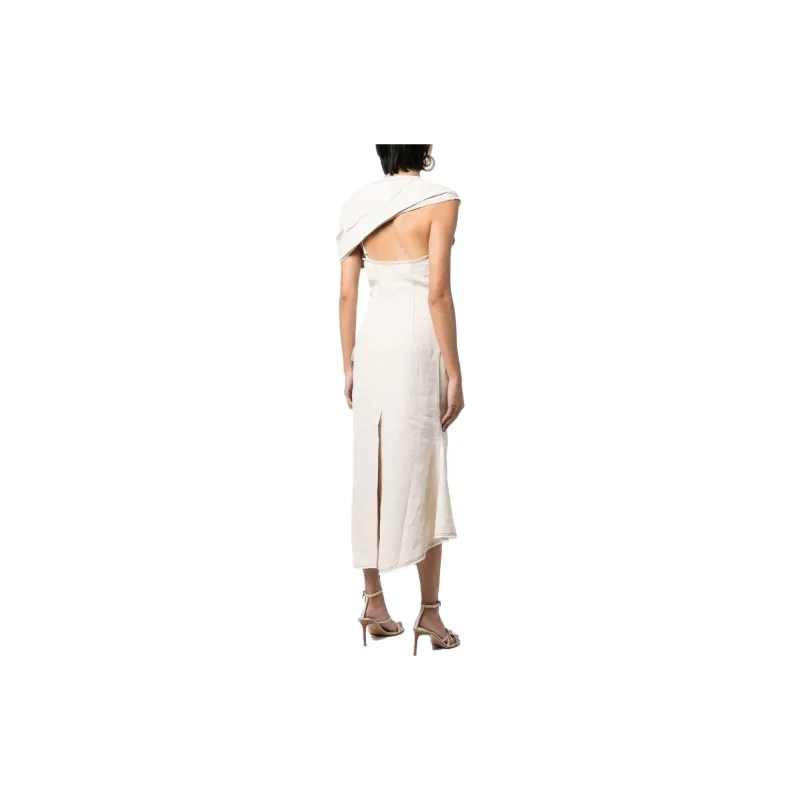 Jacquemus Short-Sleeved Dresses Women's Beige Yellow-2