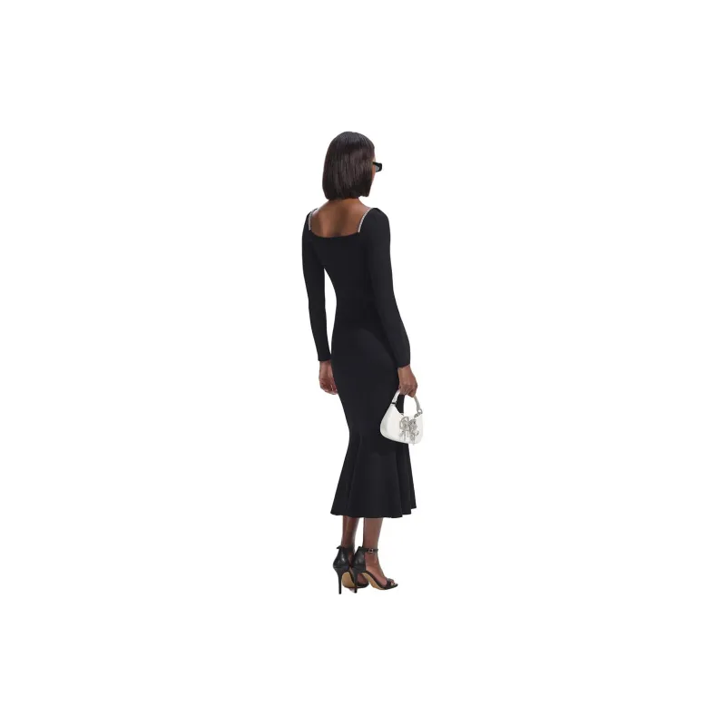 Self portrait Long Sleeved Dresses Women's Classic Black-1