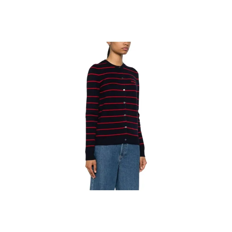 MIU MIU Stripped Button-Up Cardigan-6