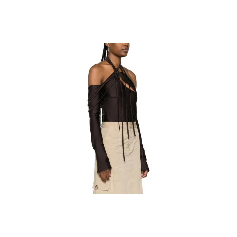 COPERNI Multi Strap Bodysuit 'Brown'-3