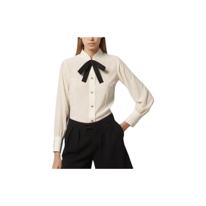 GUCCI Silk Crepe De Chine Shirt Ivory-3