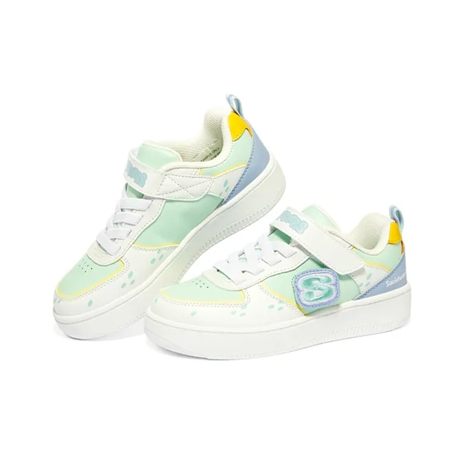 SPONGEBOB SQUAREPANTS x Skechers Anti-Slip Wear-Resistant Low-Top Kids' Skateboarding Shoes Green Teenagers-2