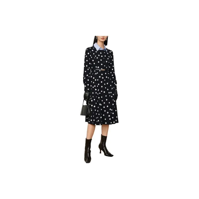 JZ. ANNAKRO Long Sleeved Dresses Women's Floral Black-2