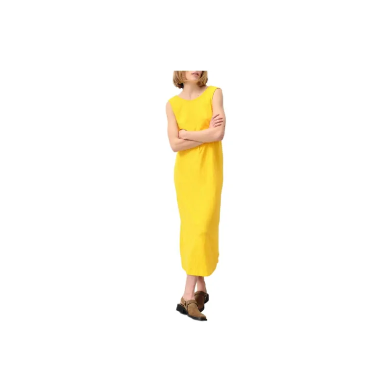 AMERICAN VINTAGE A.M SS24 ROBE FEMME SULLY Sleeveless Dress Women's Blossom Pink Yellow-3
