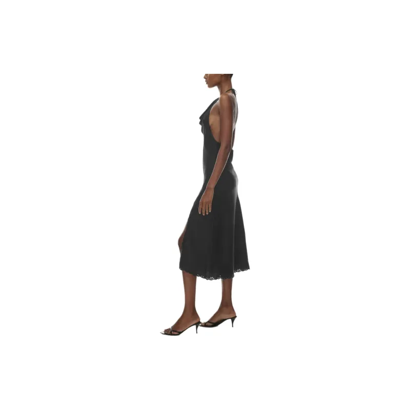 ARITZIA Ten Nines Satin Dress Sleeveless Dress Women's Black-4