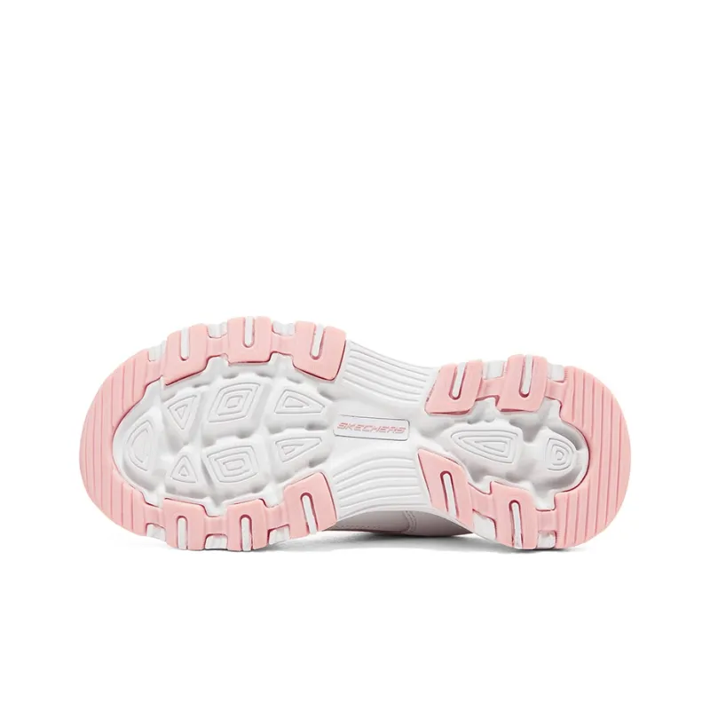 Skechers Anti Slip Wear Resistant Kids Lifestyle Shoes White Pink Teenagers-5
