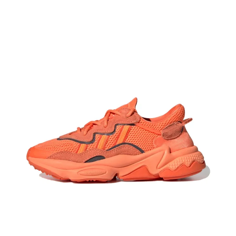 Adidas Originals Ozweego Series Low Top Sports Casual Shoes Orange Teenagers-0