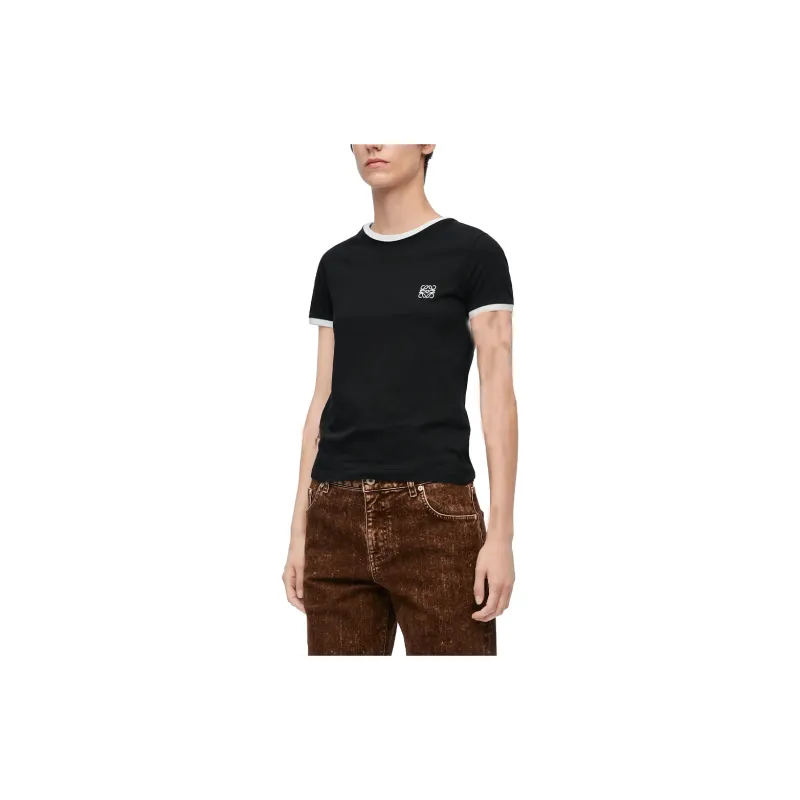 LOEWE Slim Fit T Shirt 'Black/White'-3