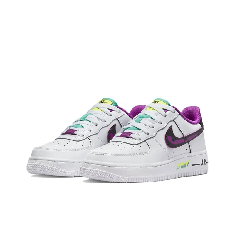 Nike Air Force 1 Low '07 LV8 Just Do It! White Vivid Purple GS-2