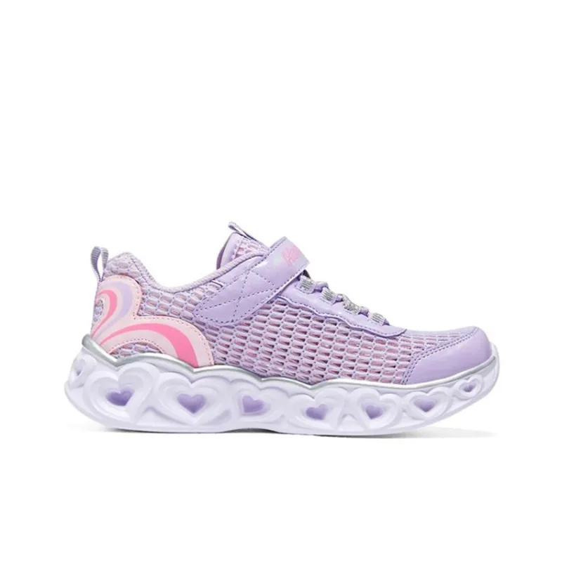 Skechers Heart Lights Slip Resistant Cushioning Wear Resistant Breathable Lightweight Kids Lifestyle Shoes Teenagers-1