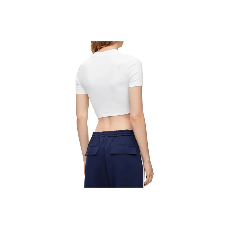 LOEWE Cropped Top In Cotton White-2