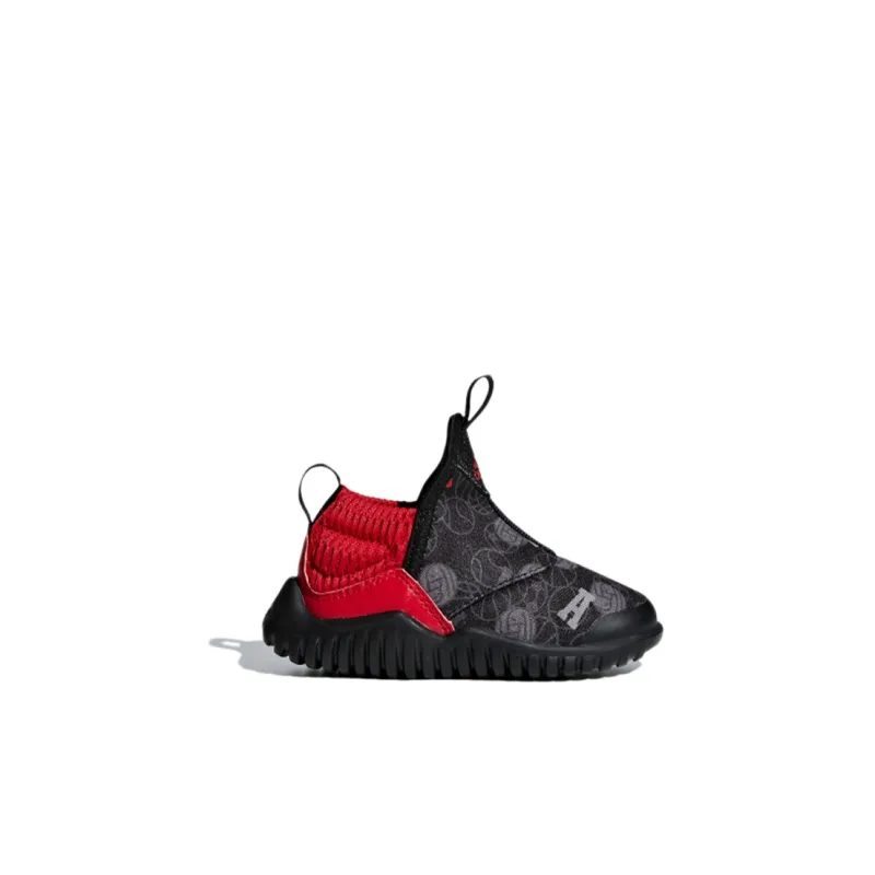 Adidas Rapidazen I Abrasion Resistant Low Top Toddler Shoes Black Red Infant And Toddler-1