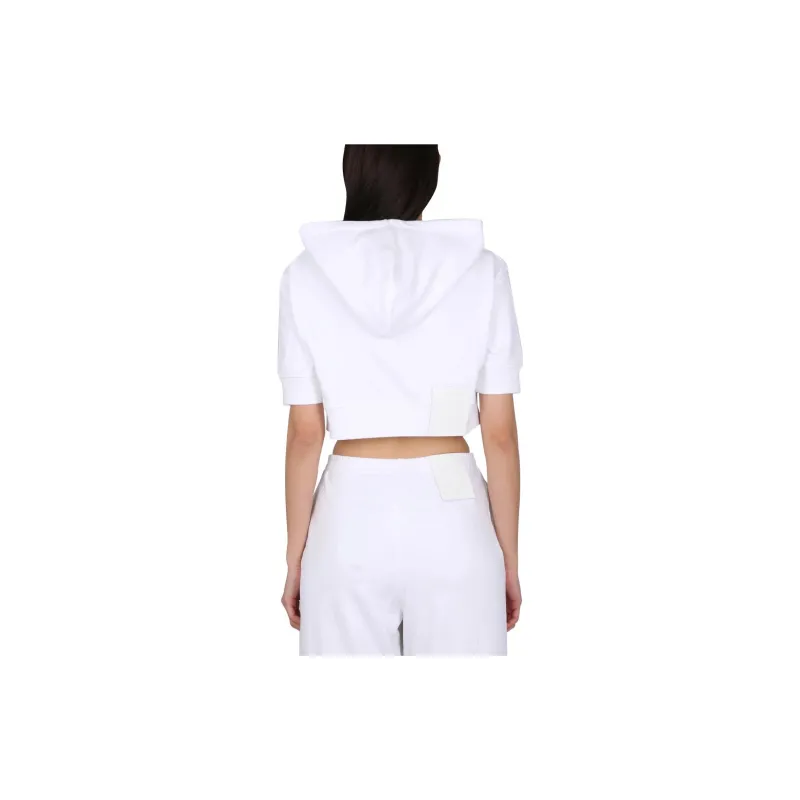 RAF SIMONS Drawstring Cropped Hoodie-3