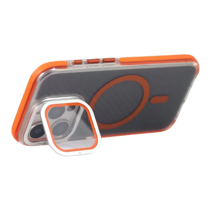 Urban Case Acrylic Material Lens Window Stand Magnetic Phone Cases Compatibility With IPhone 16 Pro Max Trendy And Cool-8