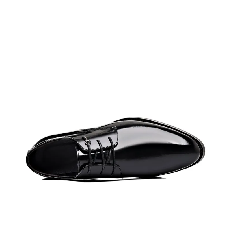 Romon Dress Shoes Men Low Top Black-2