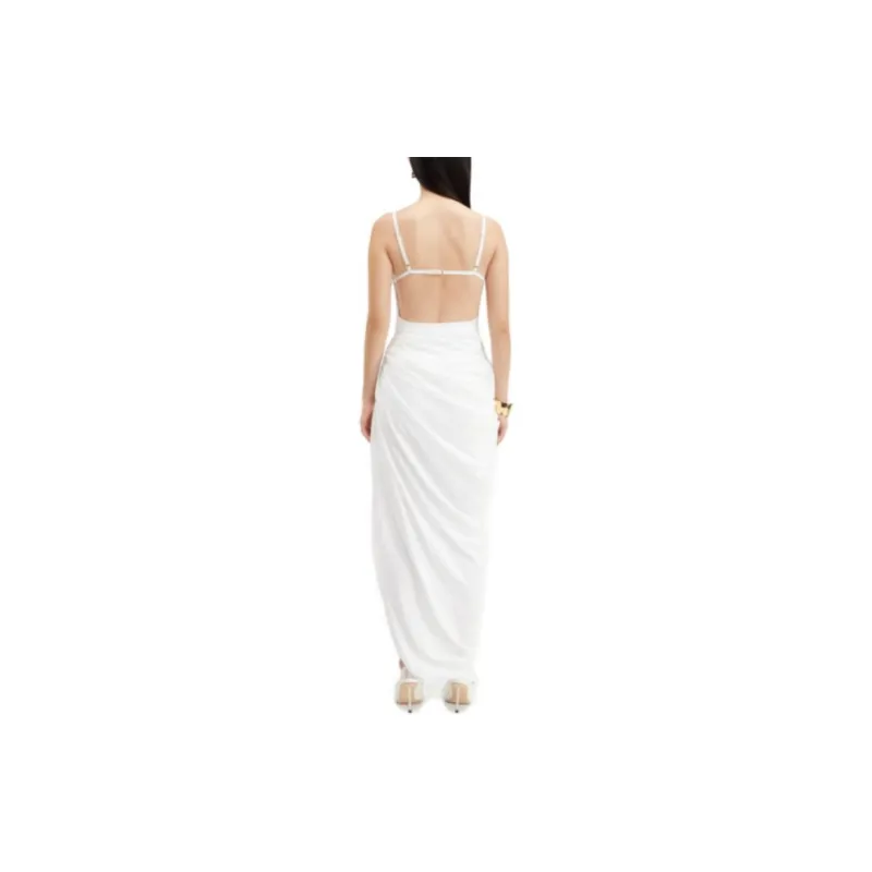 Jacquemus La Robe Saudade Longue 'White'-3
