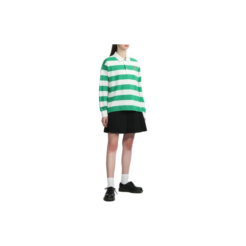 :CHOCOOLATE T-Shirts Women's GRA/Dark Green-3