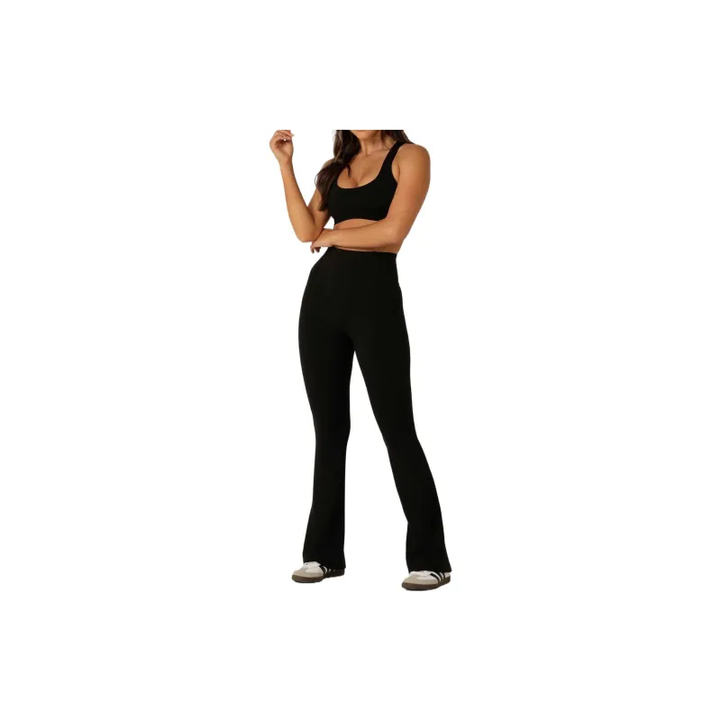 LORNA JANE Sculpt & Support Full Length Bootleg Athletic Trousers Women's Black-5