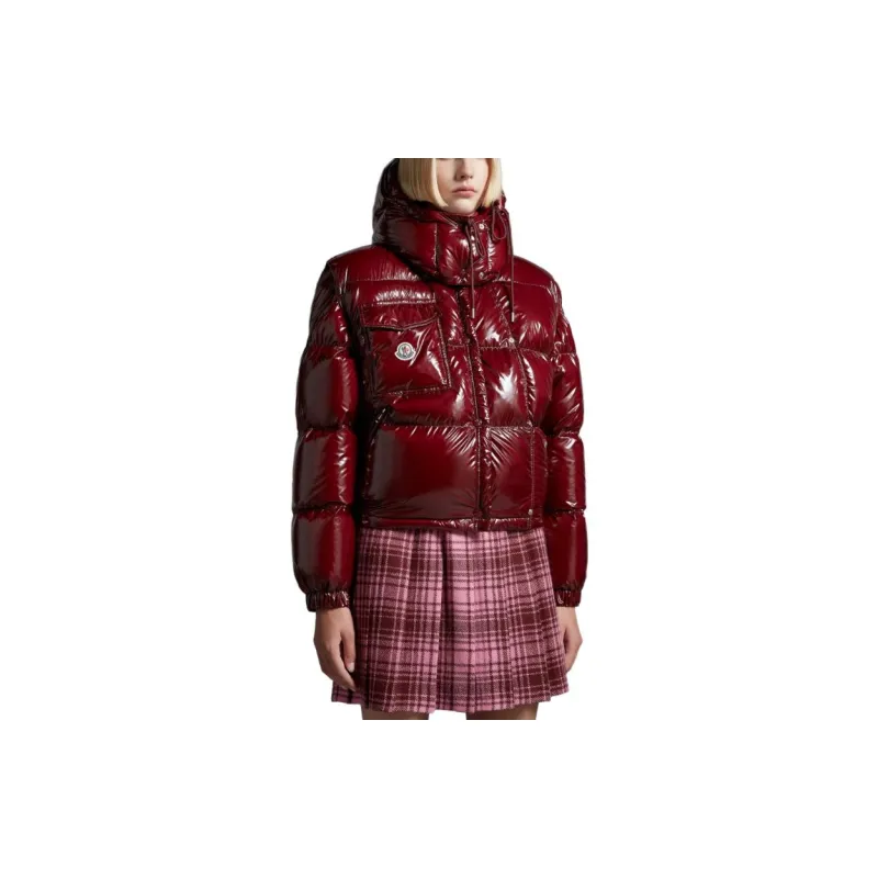 Moncler Karakorum Ripstop Short Down Jacket Burgundy I-1