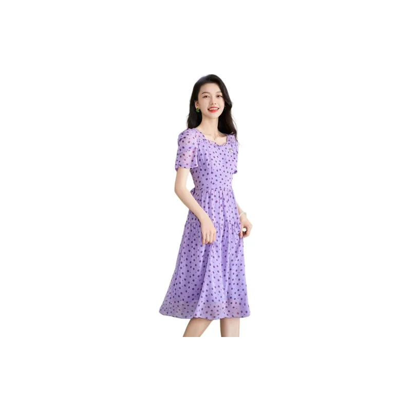 Mylan Short Sleeved Dresses Women's Purple-3