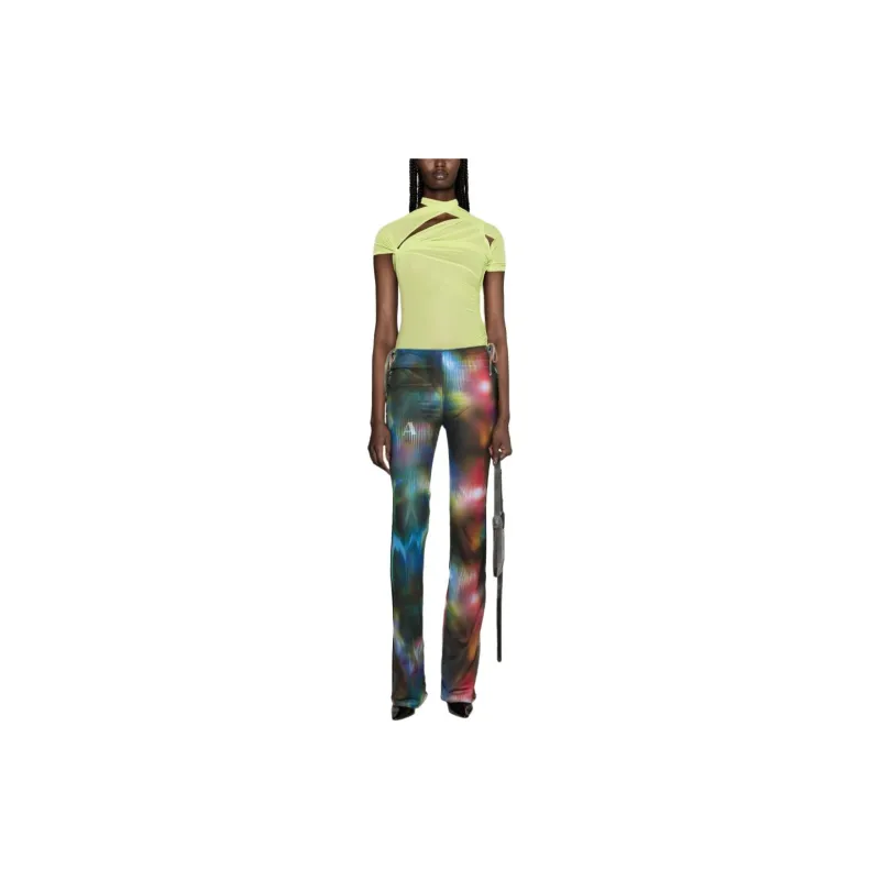 AHLUWALIA Interlude Mesh Flared Trousers-1