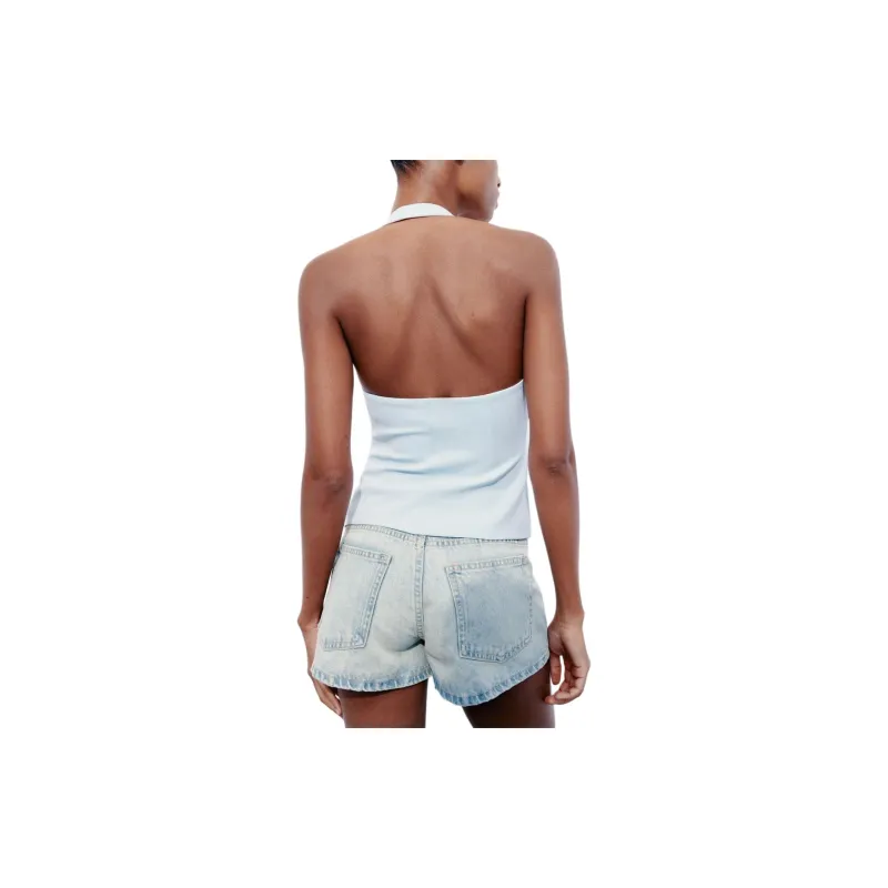 ZARA T-Shirt Women's Light Blue-3