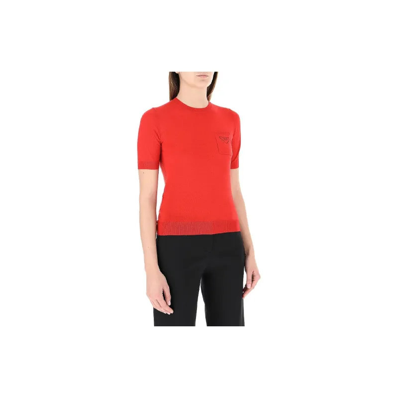 PRADA T-Shirts Women's Red-4