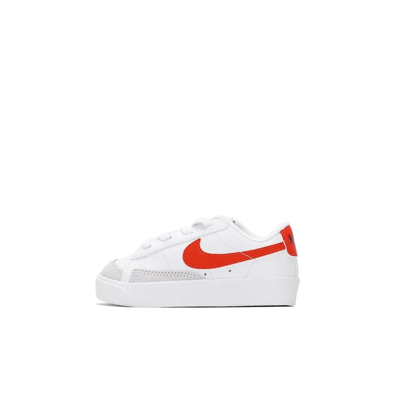 Nike Blazer '77 Anti Slip Wear Resistant Low Top Toddler Shoes White Red Infant And Toddler-0