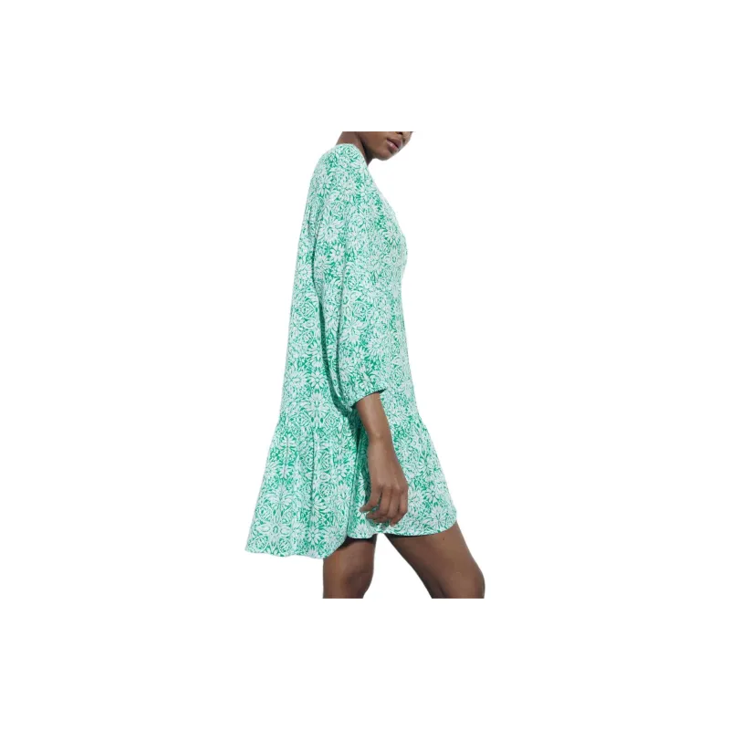 ZARA Long-Sleeved Dresses Women's Green-2