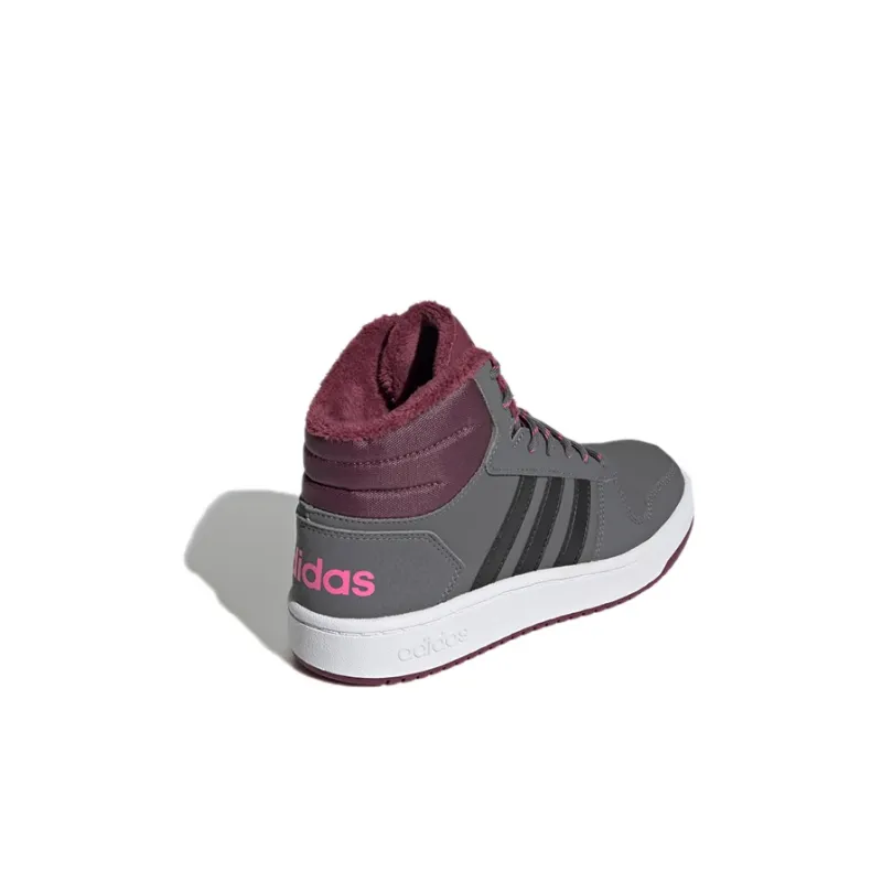 Adidas Neo Hoops 2.0 Wear Resistant Mid Top Children's Basketball Shoes Cool Gray Kids'-3