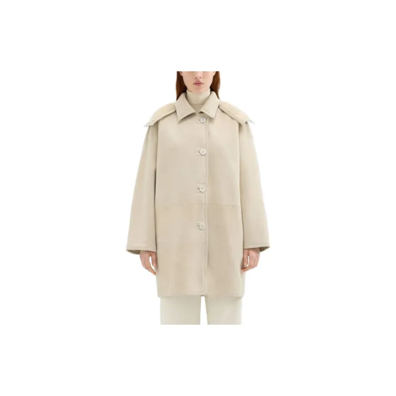 THEORY Trench Coat Women's Cream White-1