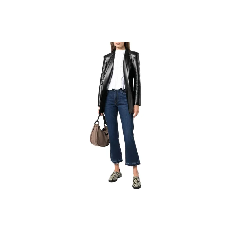 FRAME High-Rise Cropped Flared Jeans-1