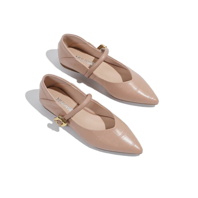Mulinsen Women's Casual Shoes 1.5CM Women's Nude-3