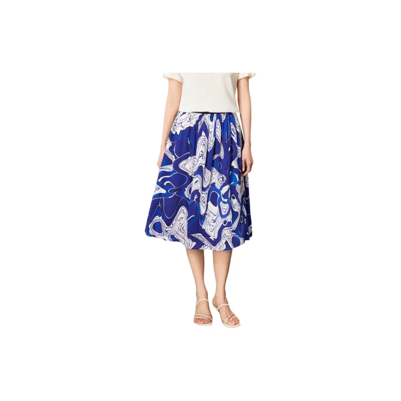 H-YXIANG Casual Long Skirts Women's Flowing Clouds-2