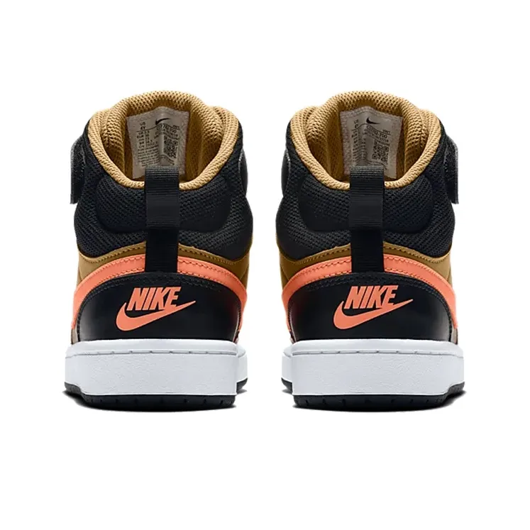 Nike Court Borough Slip Resistant Lightweight Cushioning Mid Top Skateboard Shoes Brown Teenagers-3