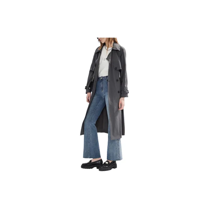 DKNY SS24 Trench Coat Women's Gray-3