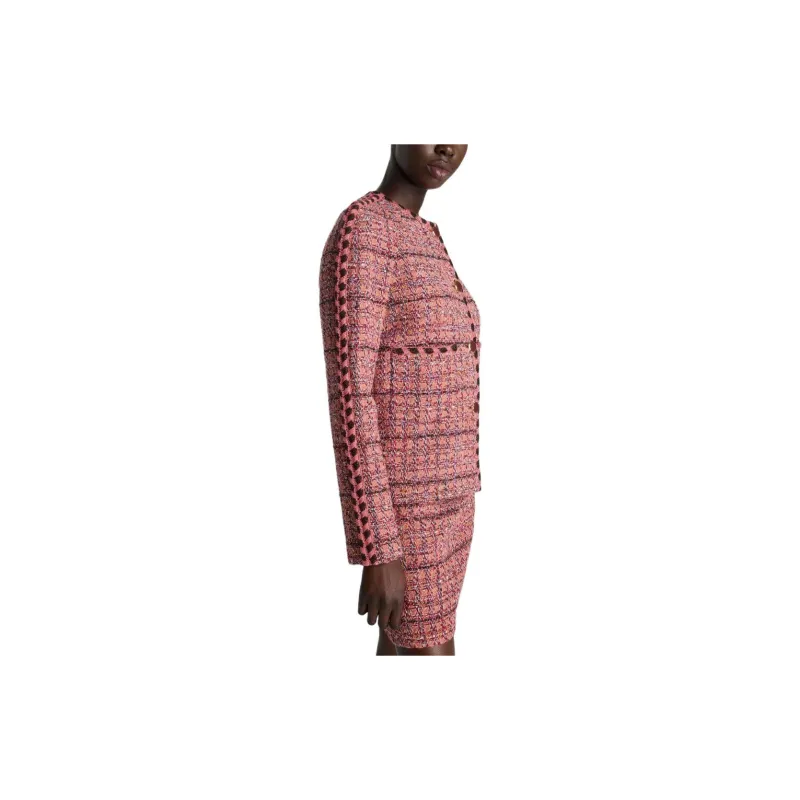 St. John Knitted trim Tweed Jacket-3