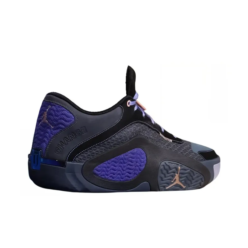 Jordan Tatum 2 'Change' PE Cushioning Wear-Resistant Low-Top Basketball Shoes Men's Black Purple-1